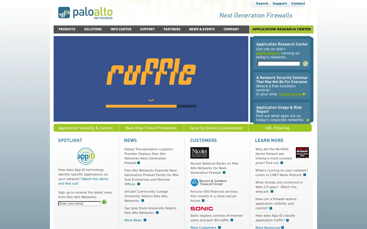 paloaltonetworks.com in 2008