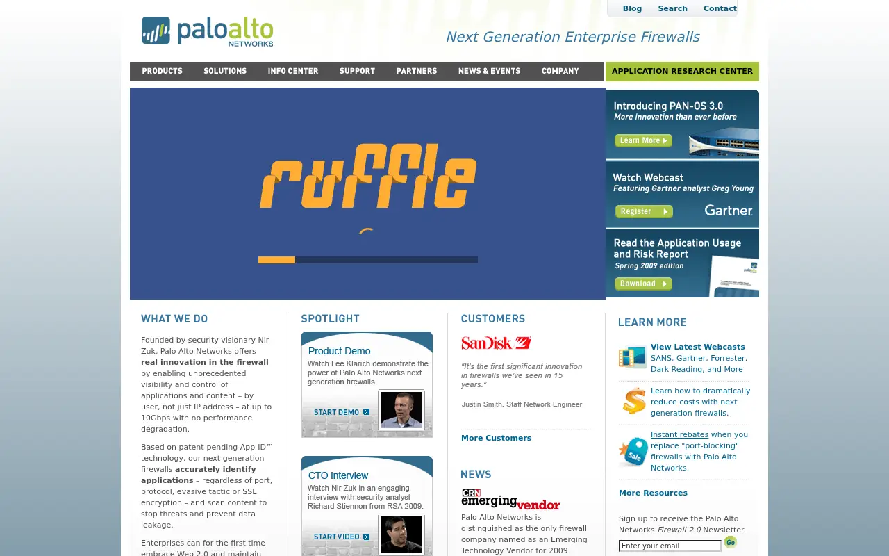 paloaltonetworks.com in 2009