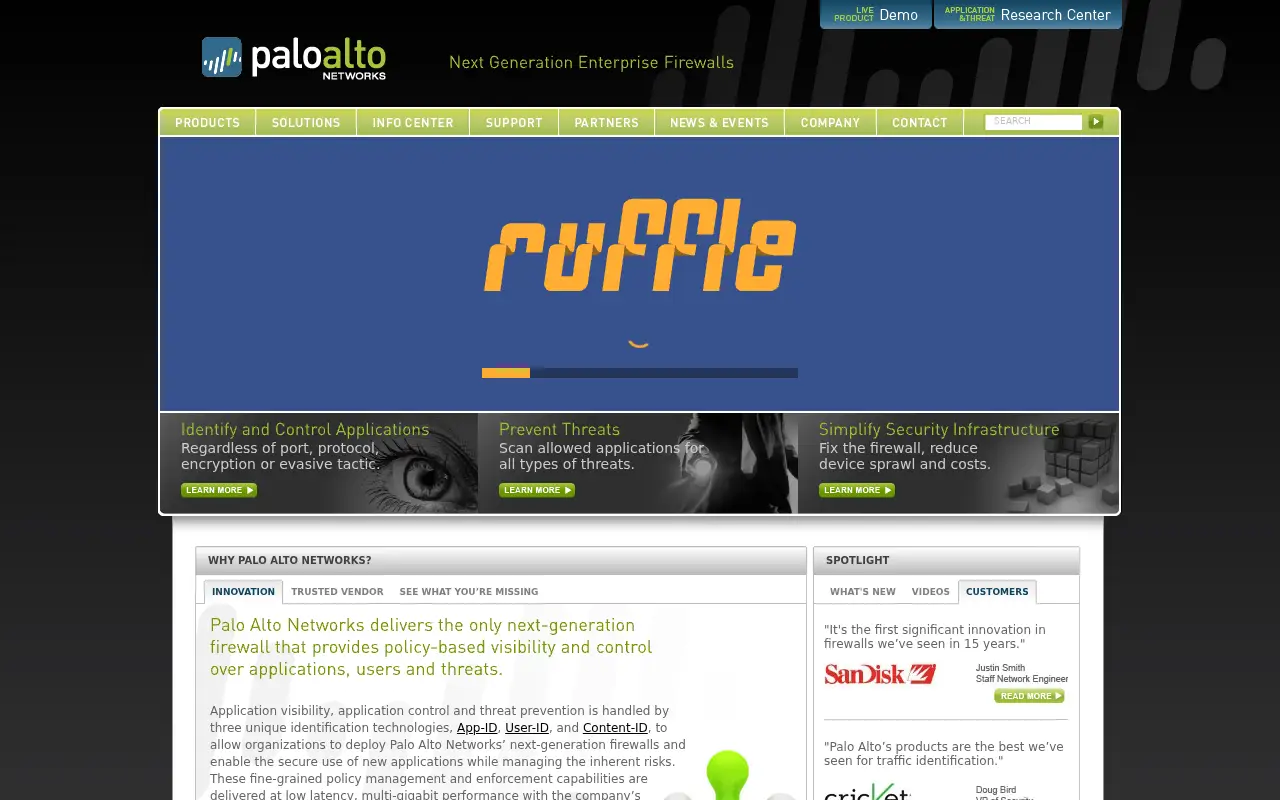 paloaltonetworks.com in 2010