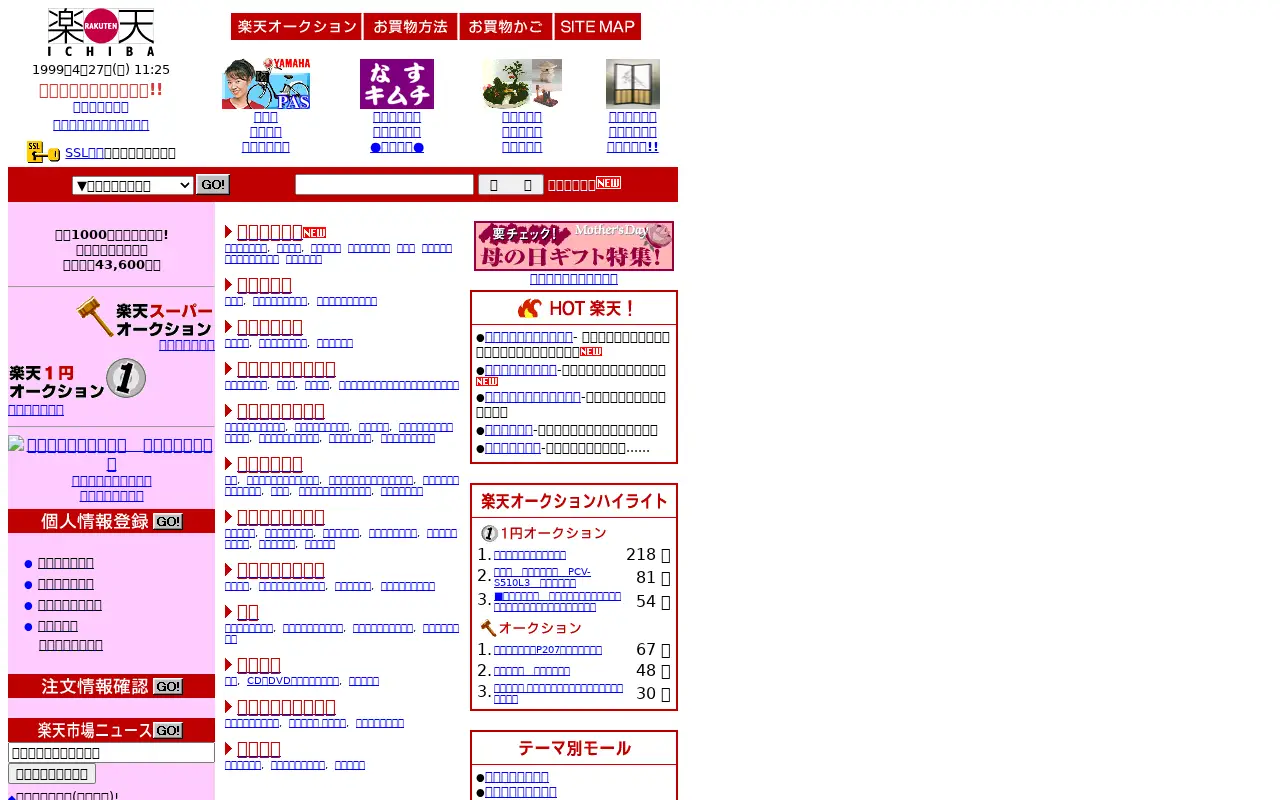 rakuten.co.jp in 1999