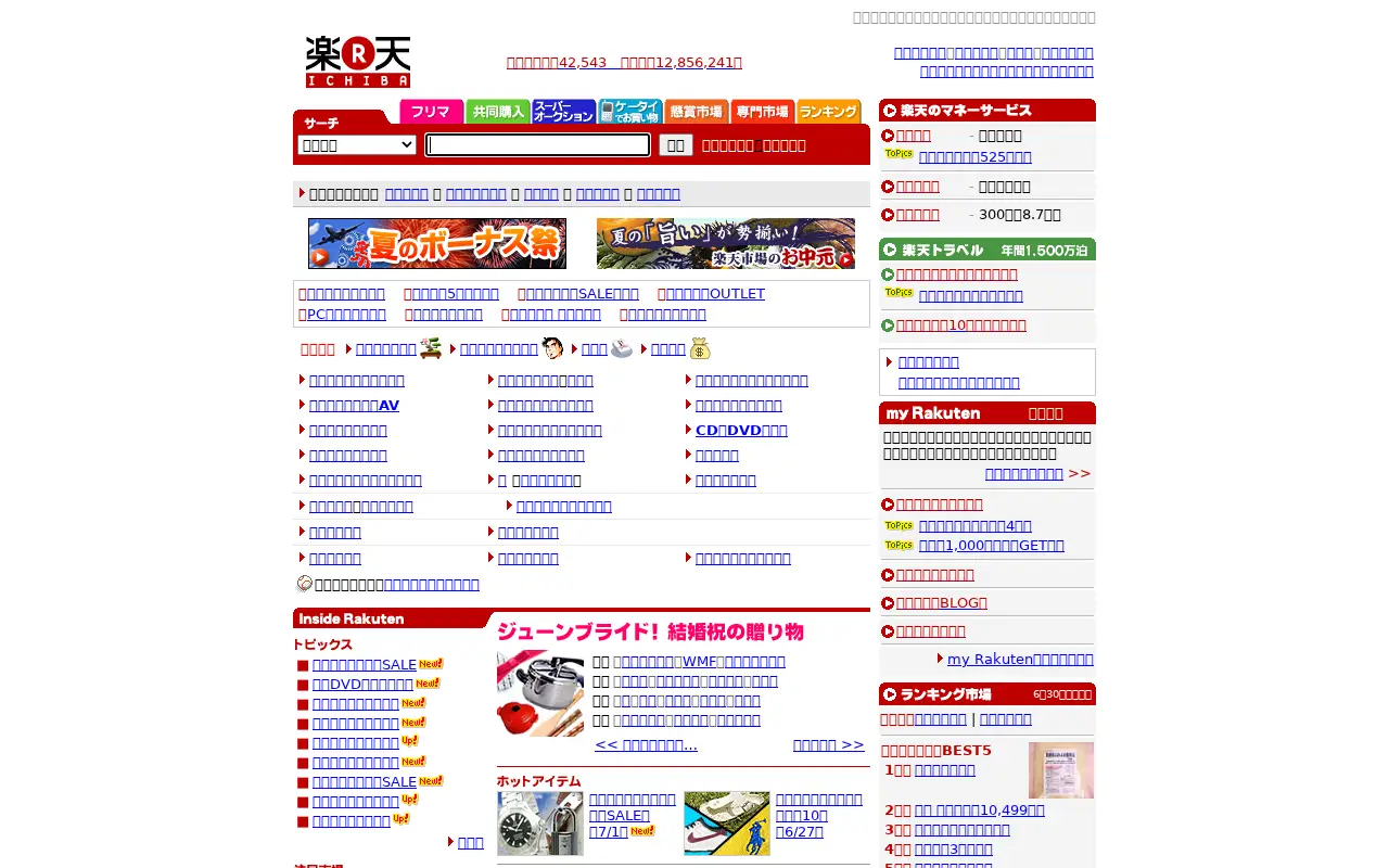 rakuten.co.jp in 2005