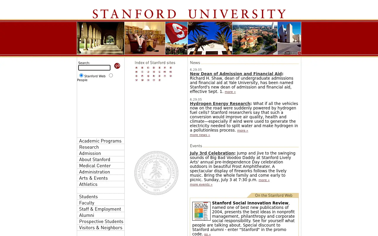 stanford.edu in 2005