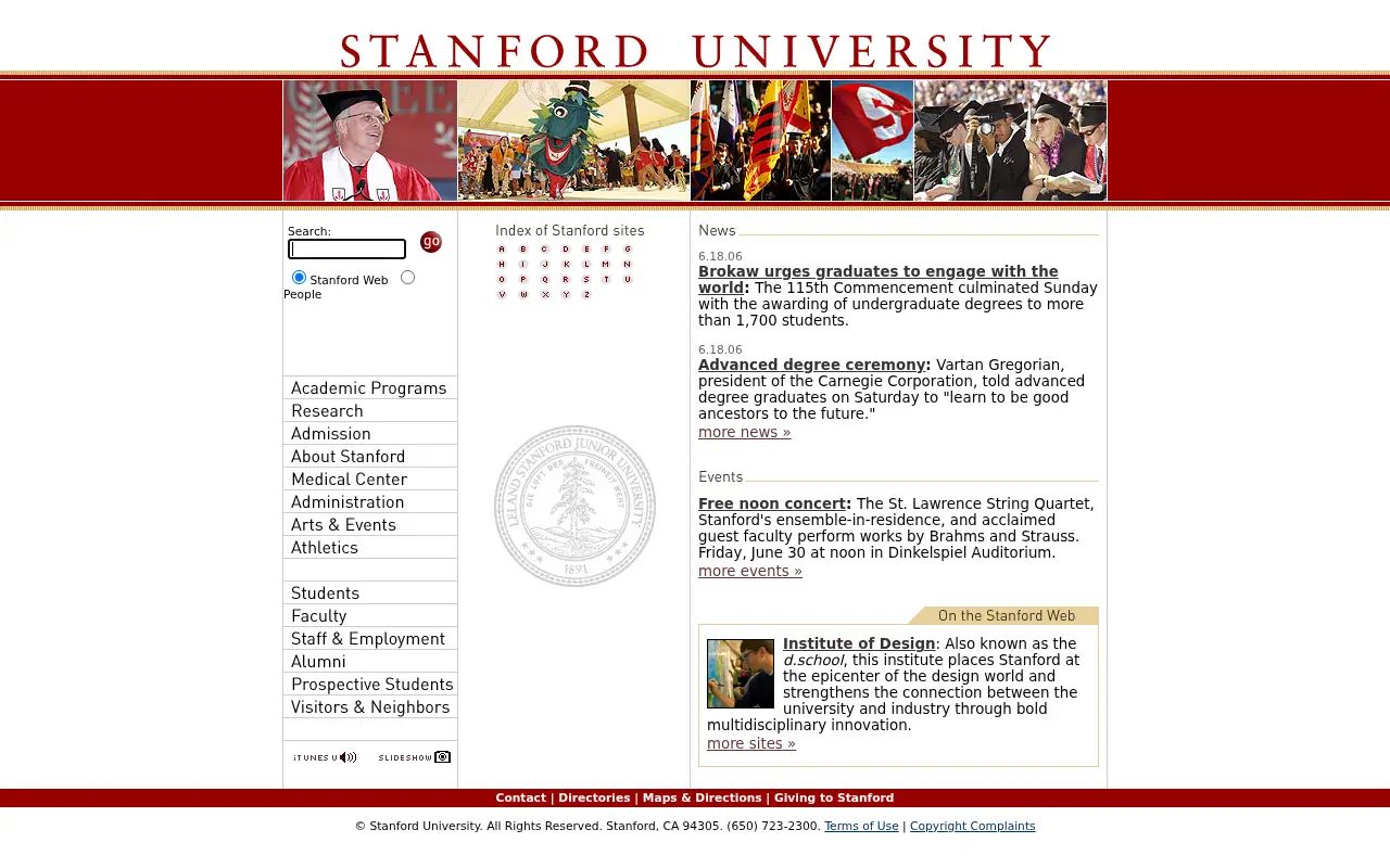 stanford.edu in 2006
