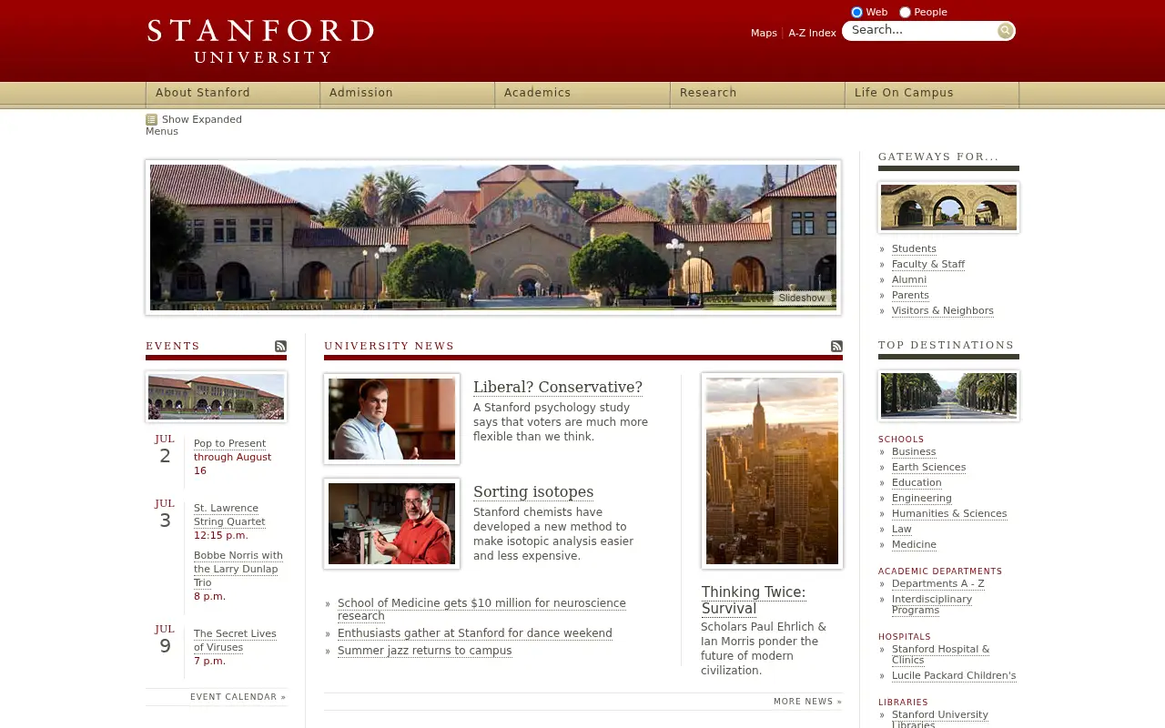 stanford.edu in 2009