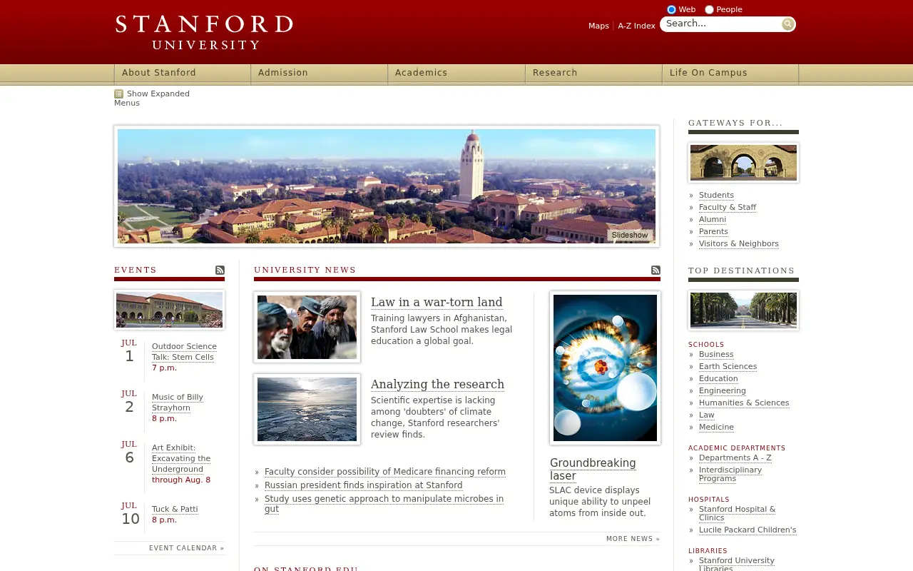 stanford.edu in 2010