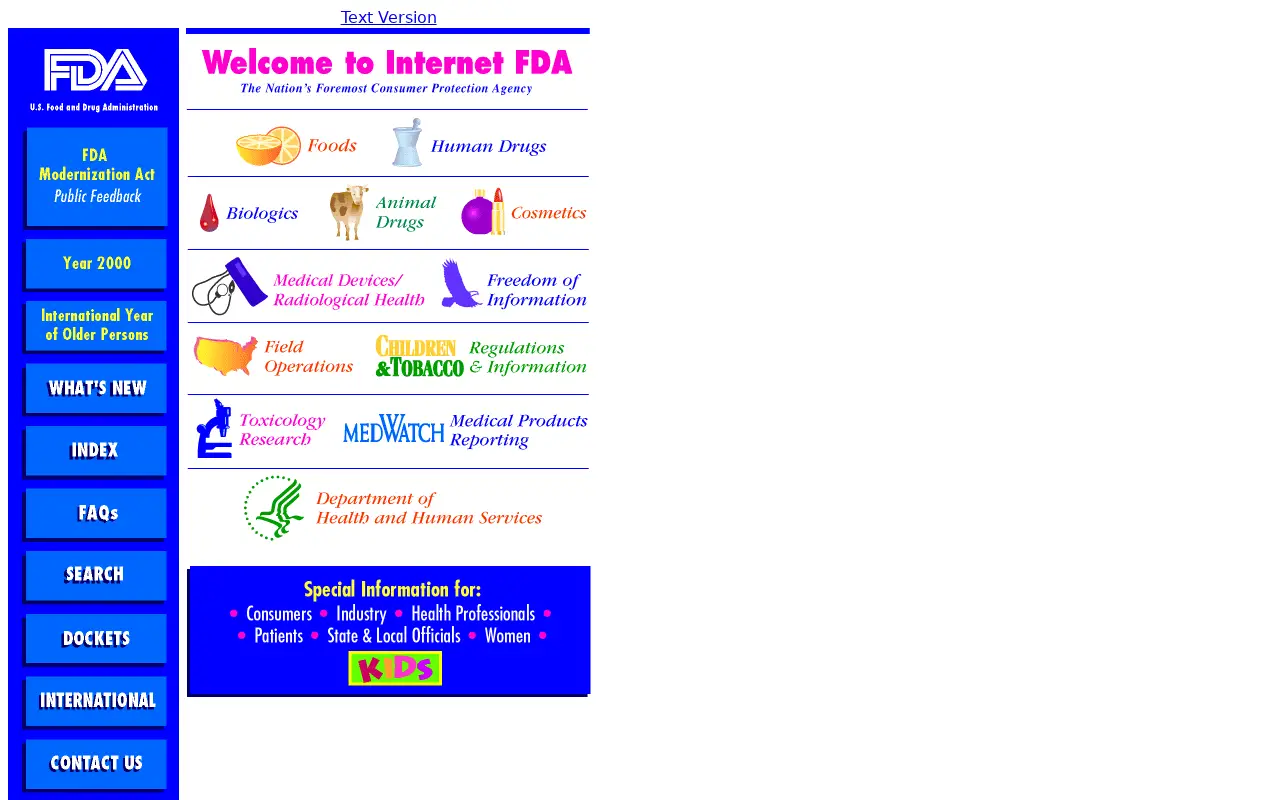 fda.gov on December 12, 1998
