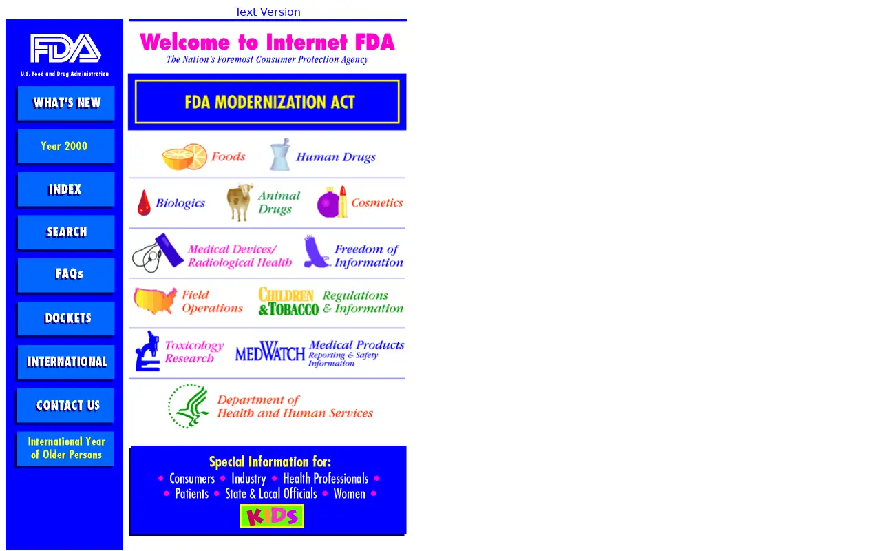 fda.gov in 1999