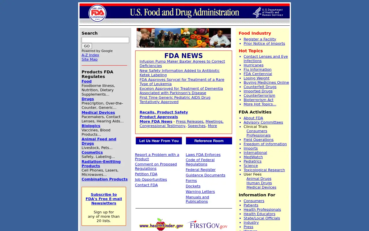 fda.gov in 2006