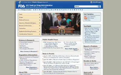 fda.gov in 2009