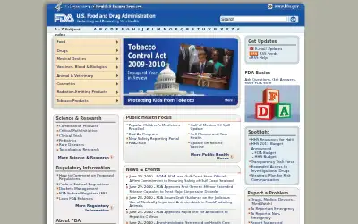 fda.gov in 2010
