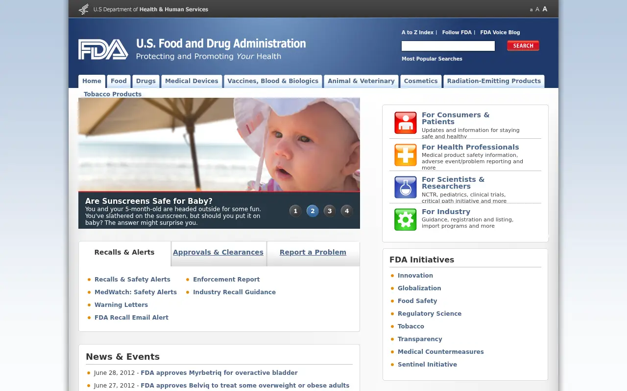 fda.gov on July 1, 2012