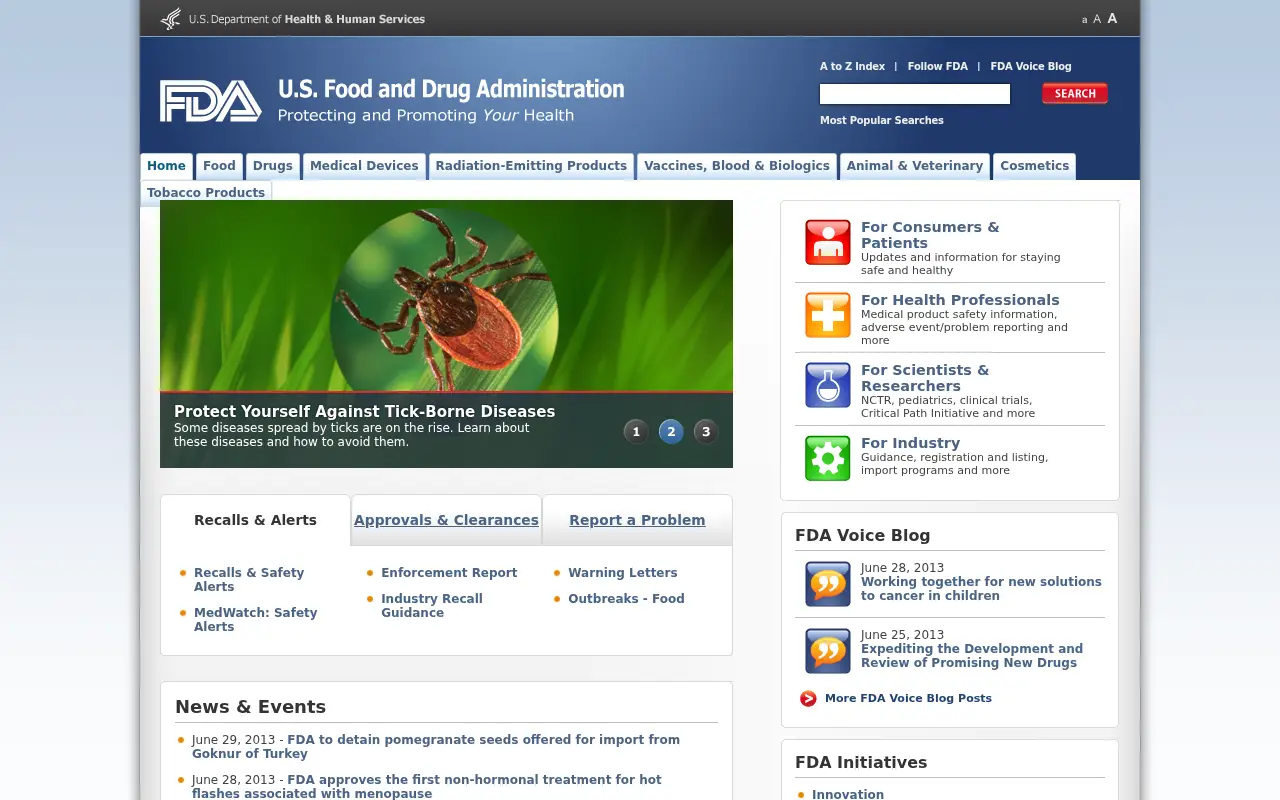 fda.gov on June 30, 2013