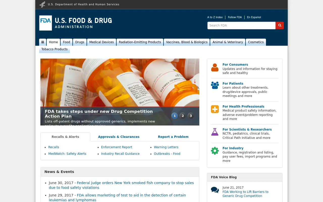 fda.gov in 2017