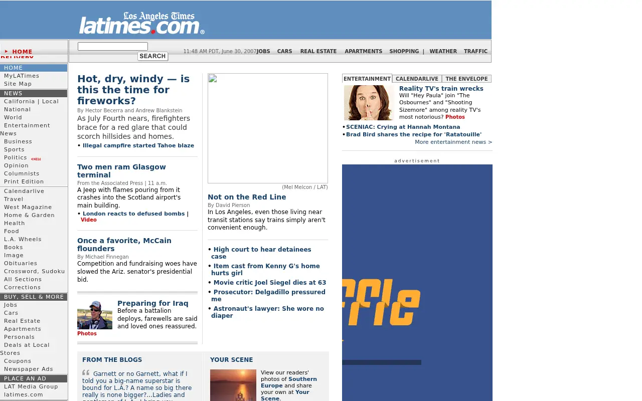 latimes.com in 2007