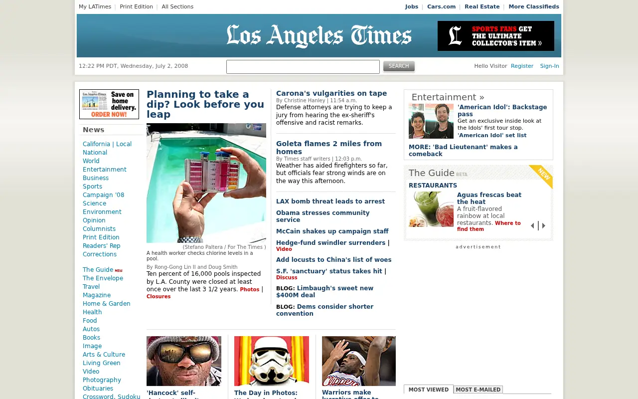 latimes.com in 2008