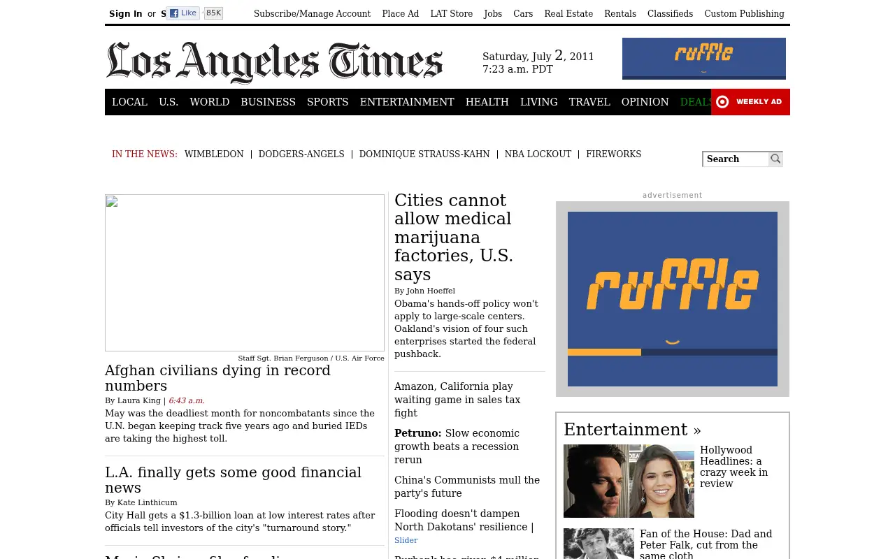 latimes.com in 2011