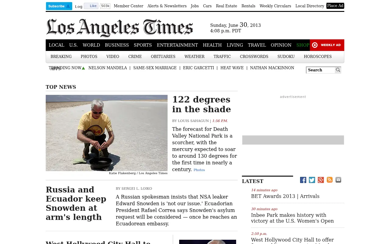 latimes.com in 2013