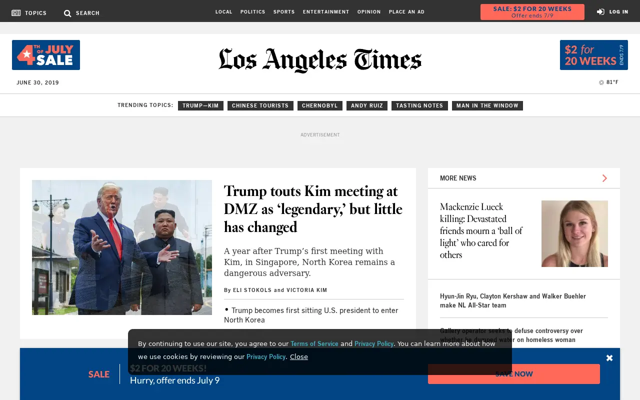 latimes.com on June 30, 2019