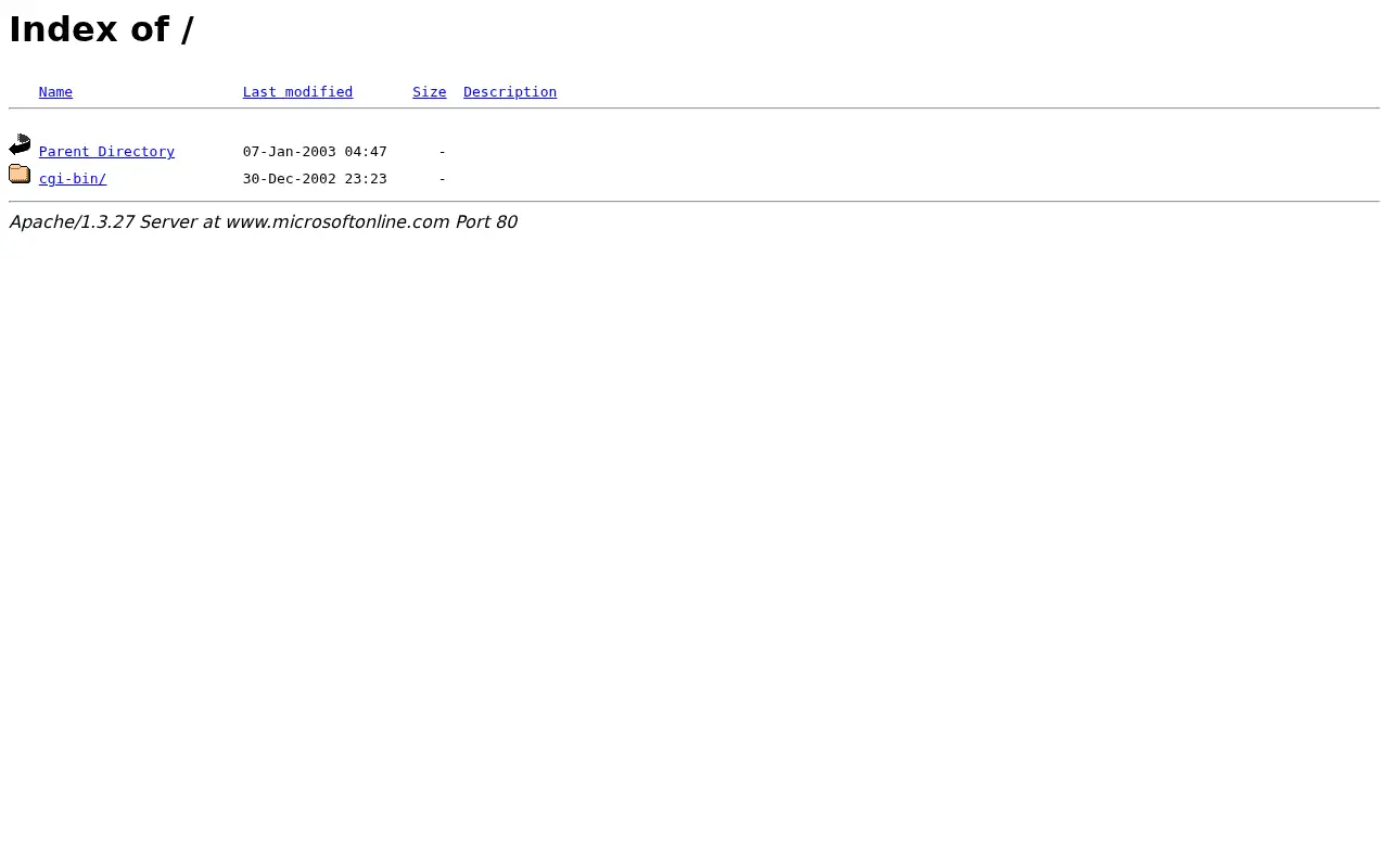 microsoftonline.com in 2003