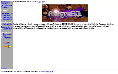 postgresql.org in 1997
