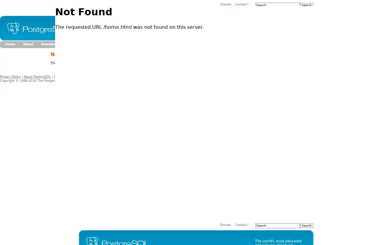 postgresql.org in 1999