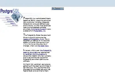 postgresql.org in 2000