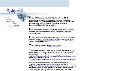 postgresql.org in 2002