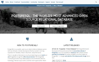postgresql.org in 2018