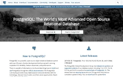 postgresql.org in 2019