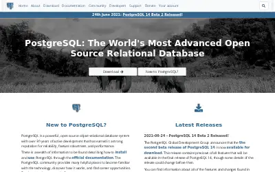 postgresql.org in 2021