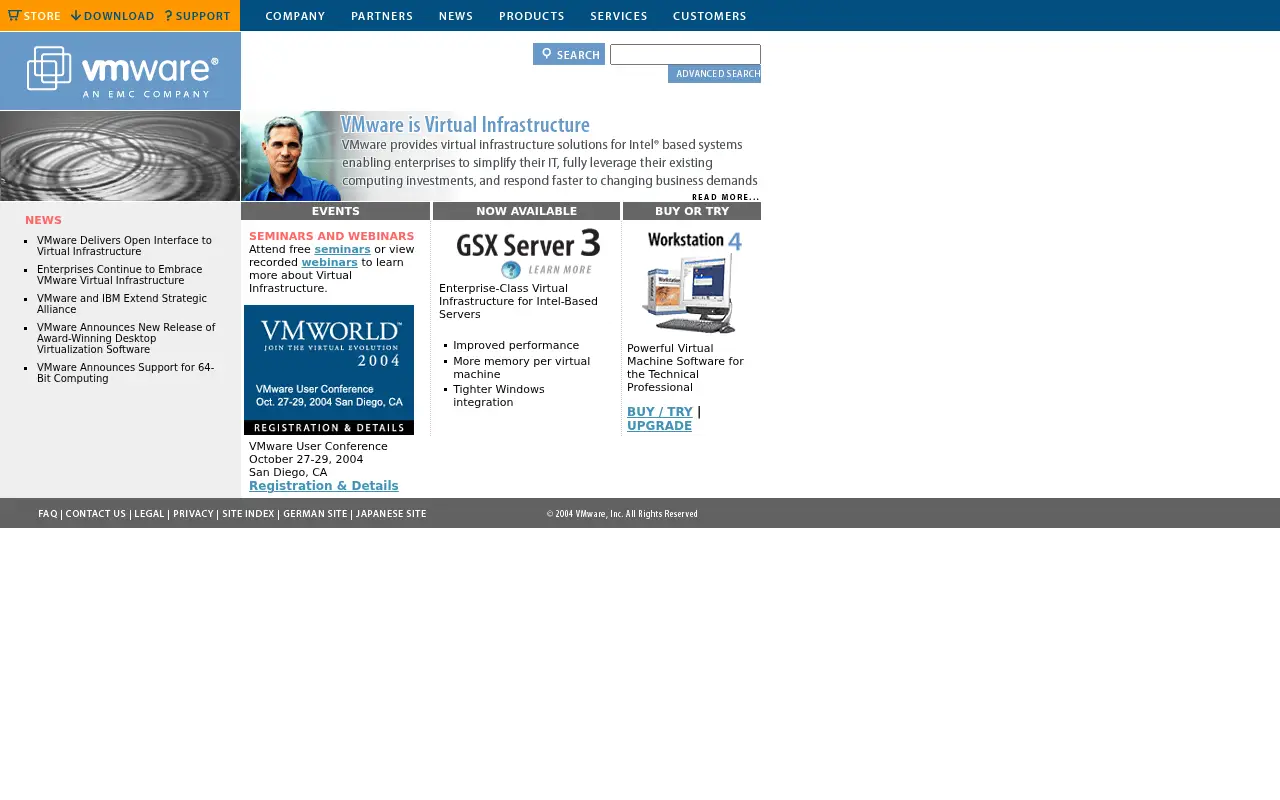 vmware.com on July 1, 2004
