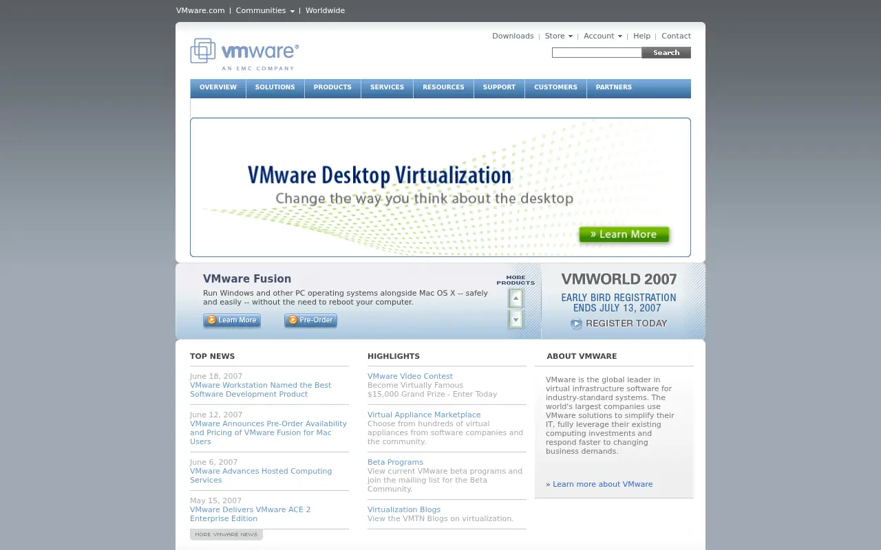 vmware.com on June 30, 2007
