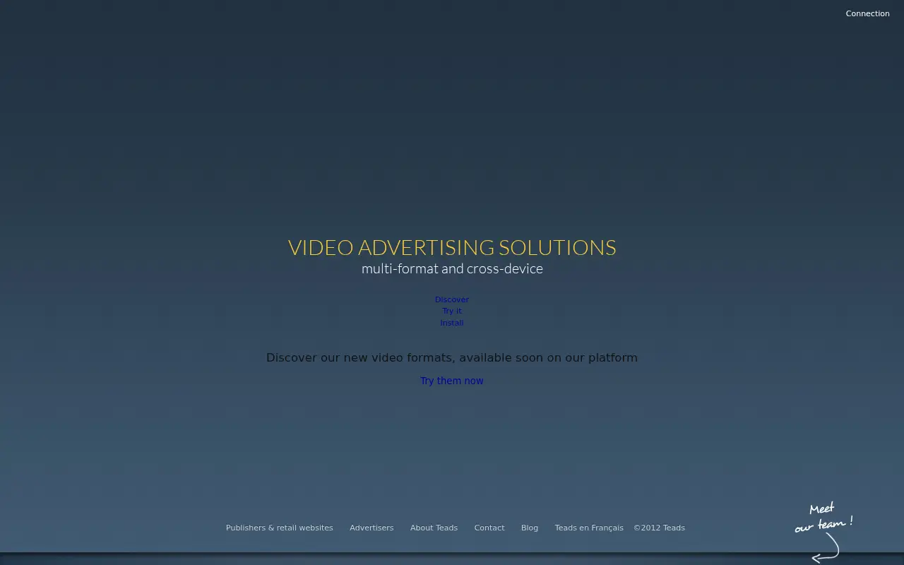 teads.tv in 2012