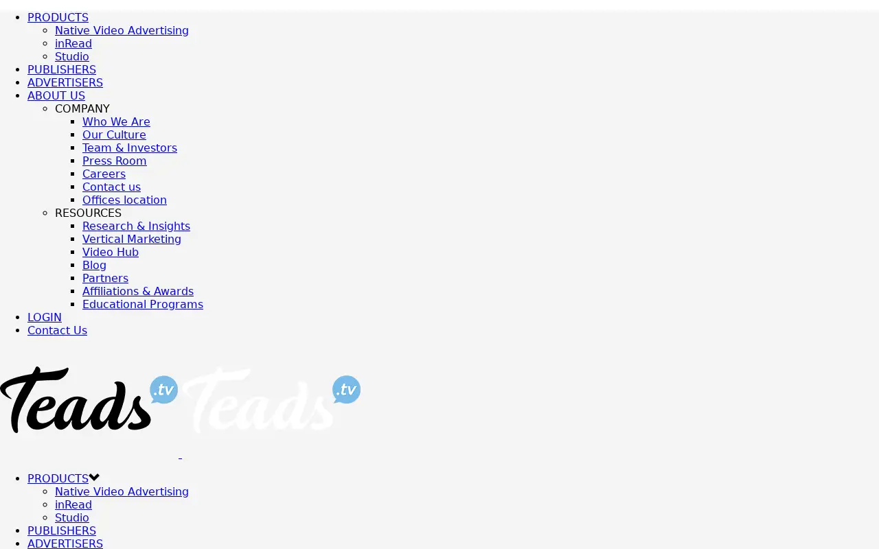 teads.tv in 2017