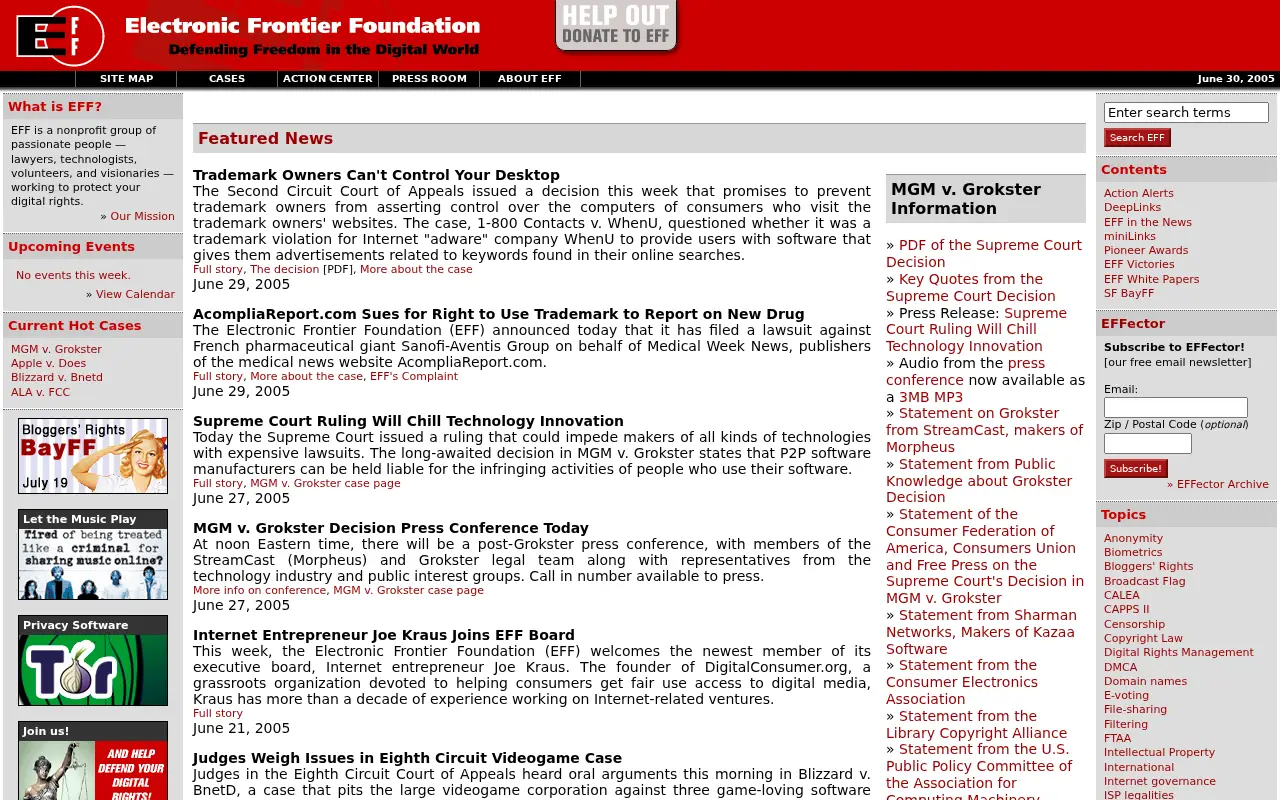 eff.org on July 1, 2005