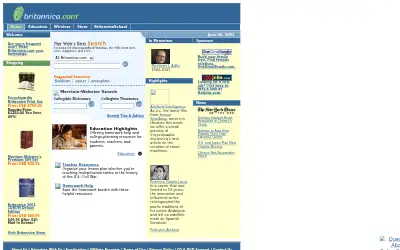 britannica.com in 2001
