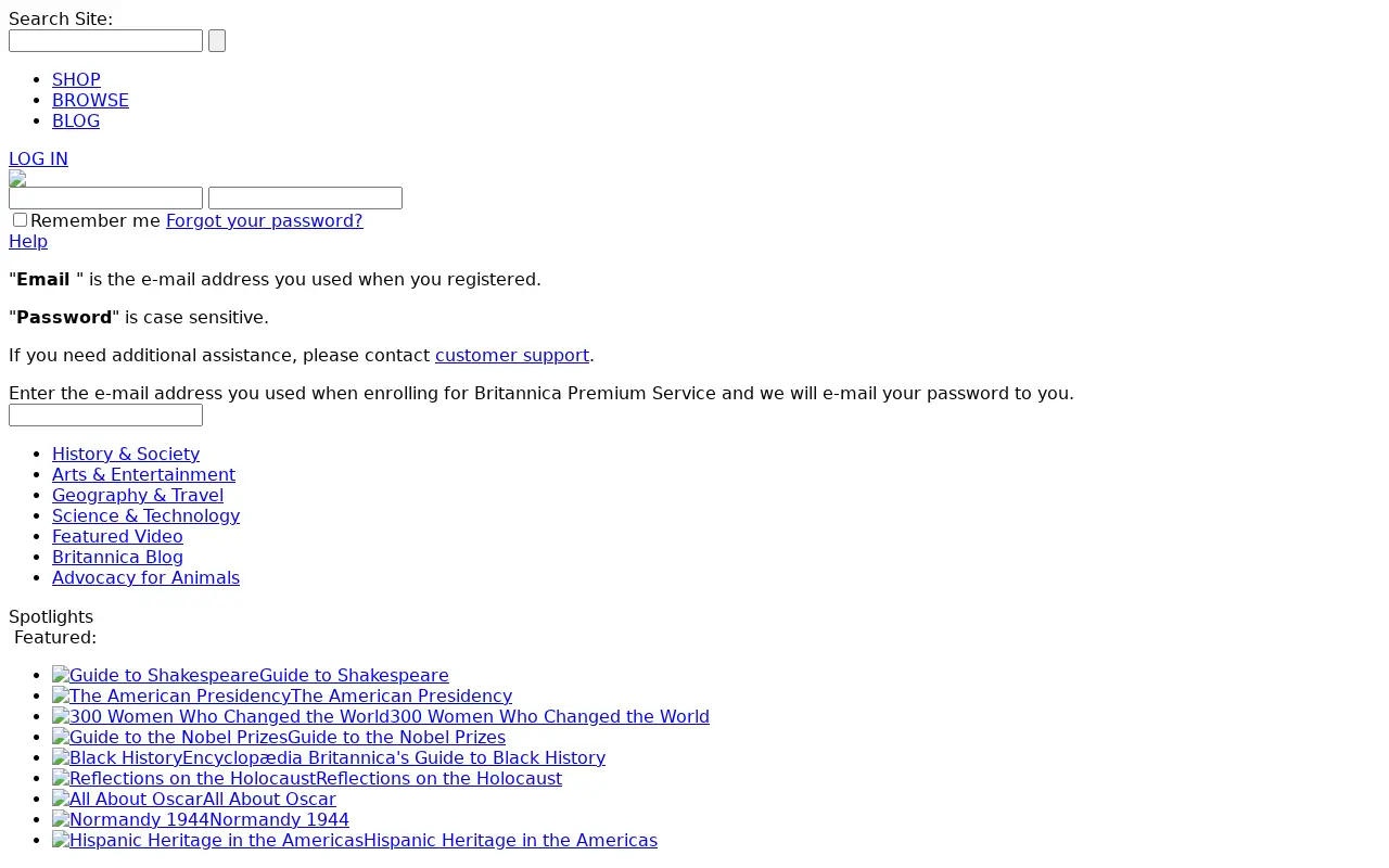 britannica.com in 2009