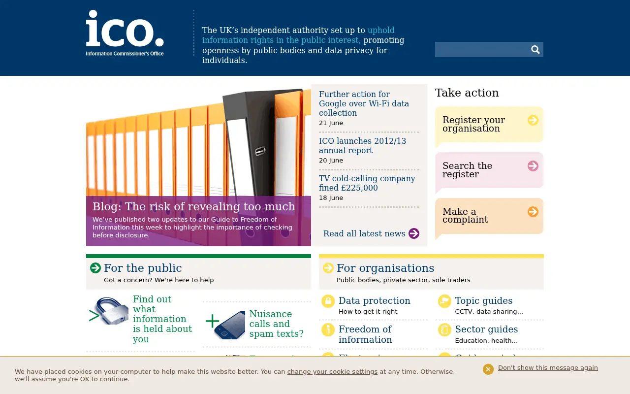 ico.org.uk in 2013