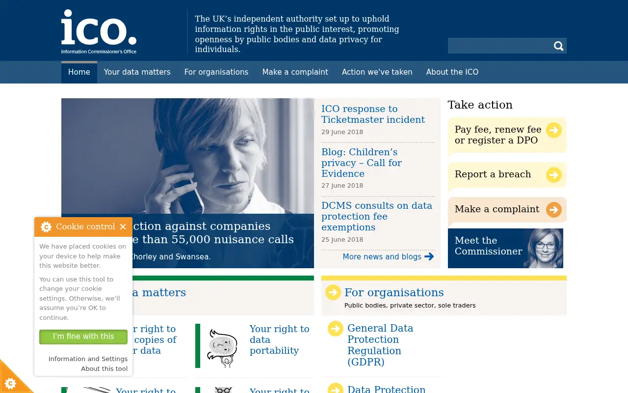 ico.org.uk in 2018