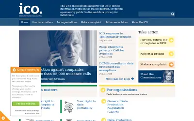 ico.org.uk in 2018