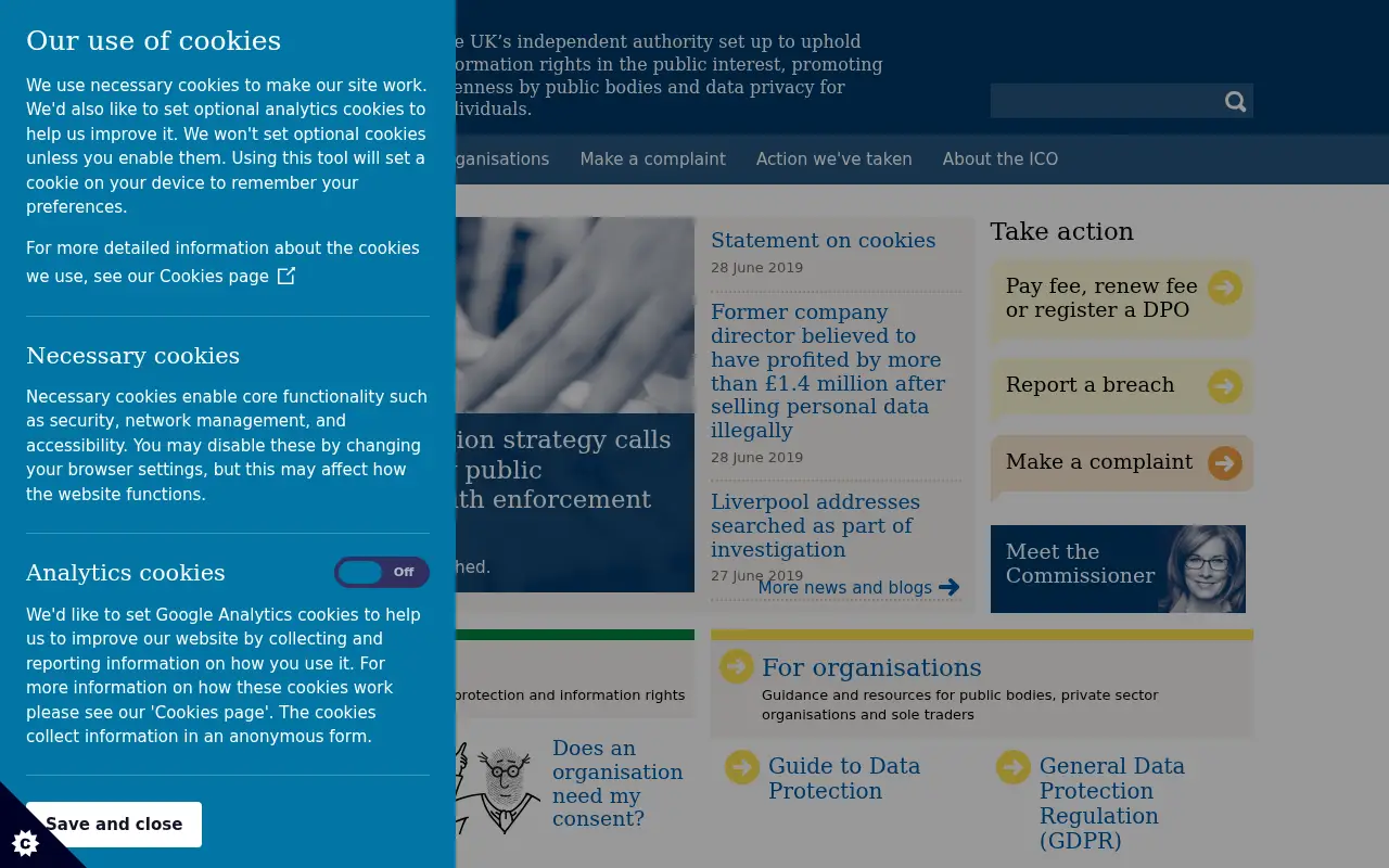 ico.org.uk in 2019
