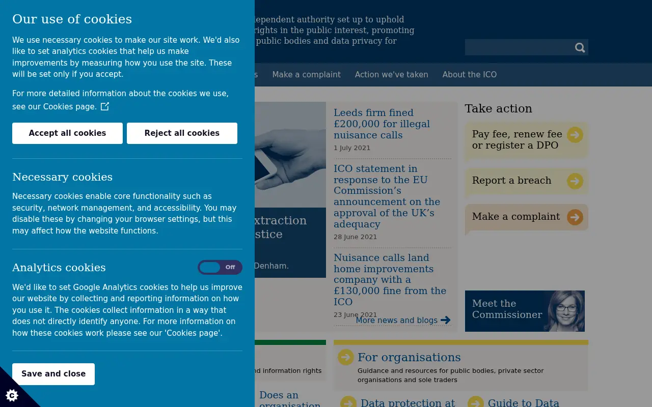 ico.org.uk in 2021