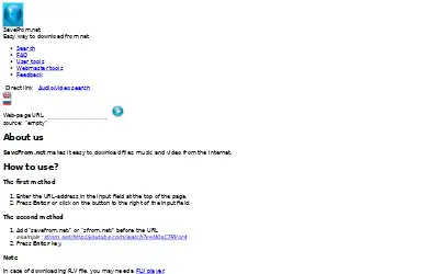 savefrom.net in 2009