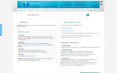 savefrom.net in 2010
