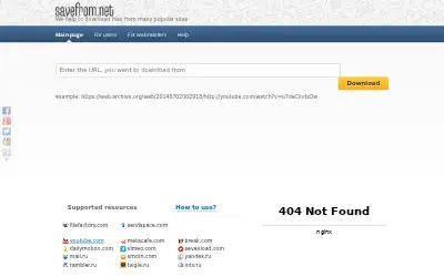 savefrom.net in 2014