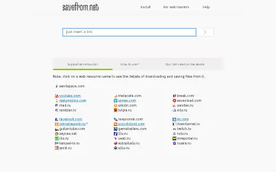 savefrom.net in 2016