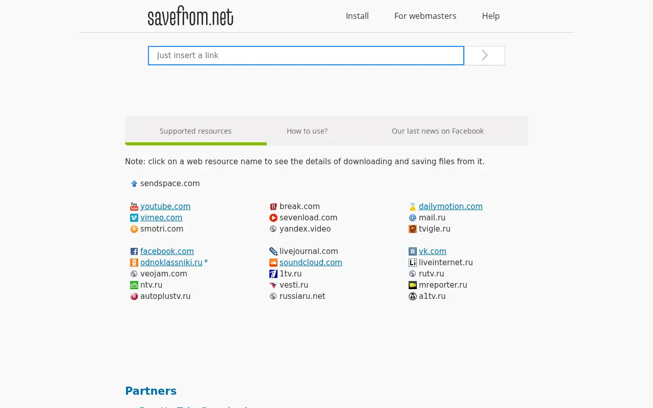 savefrom.net in 2017