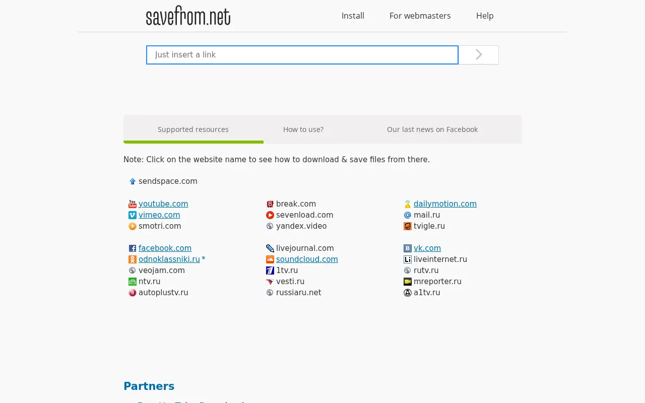 savefrom.net in 2018