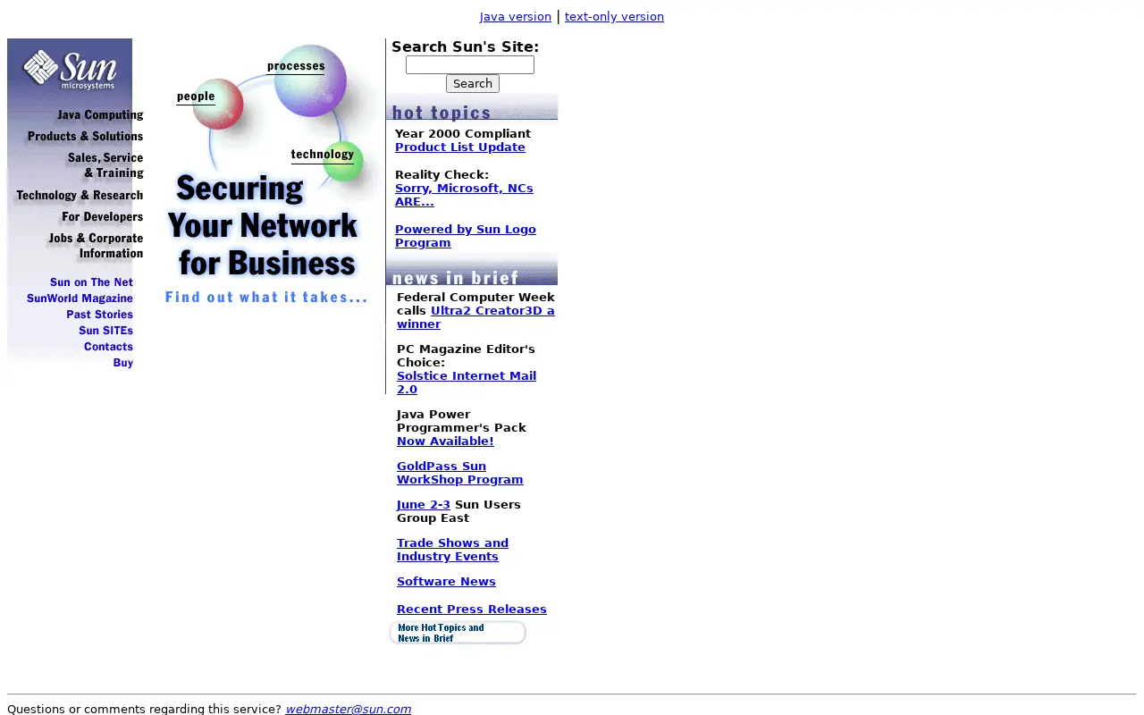 sun.com in 1997