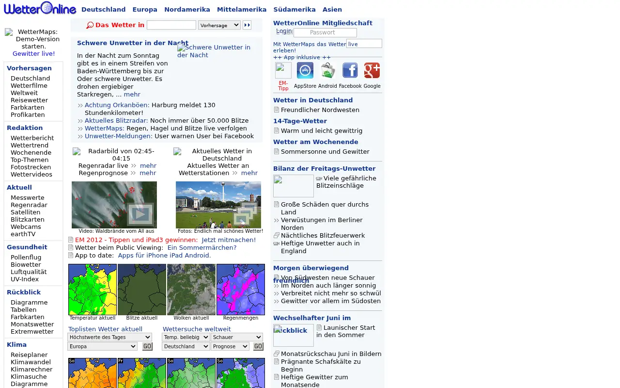 wetteronline.de in 2012